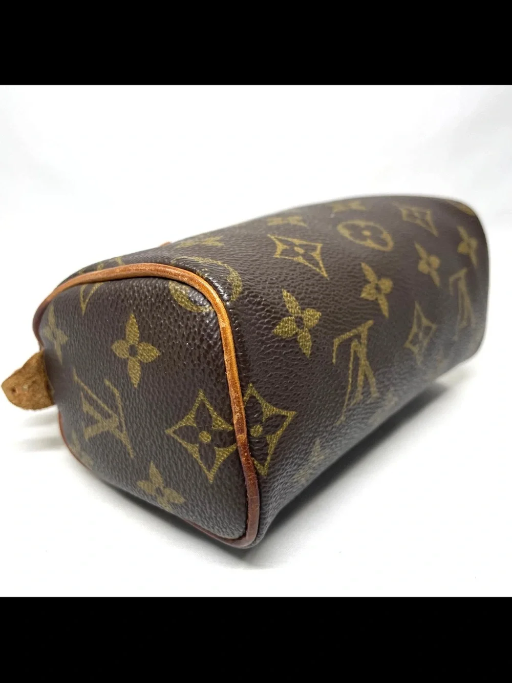 Louis Vuitton Brown Monogram Mini Speedy with Tan Trim